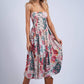 Floral Sleeveless Smocked Midi Dress