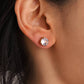 Avenn 18K Gold Non-Tarnish Round CZ Flat Back Earrings