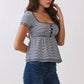 Stripe Babydoll Top