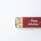 Happy Holidays Matchbox