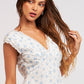 Floral V-neck Open Back
