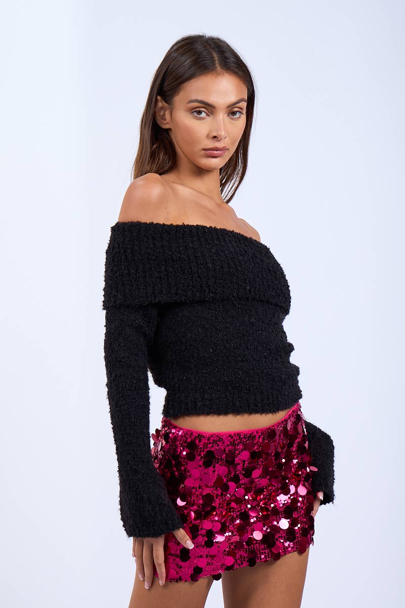 Overfold Knit Sweater