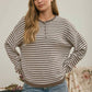 Henley Striped Sweater