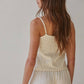 Cream Pointelle Floral Cami