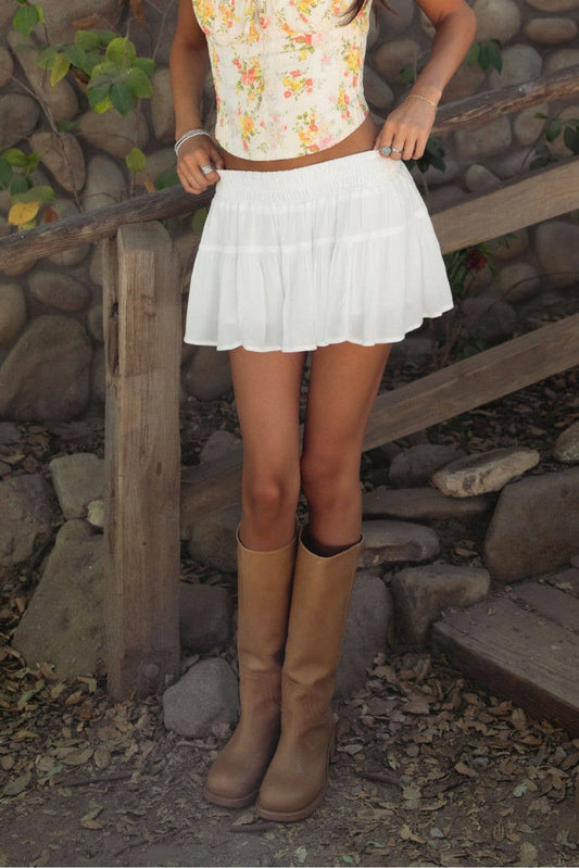 Scarlett White Skort
