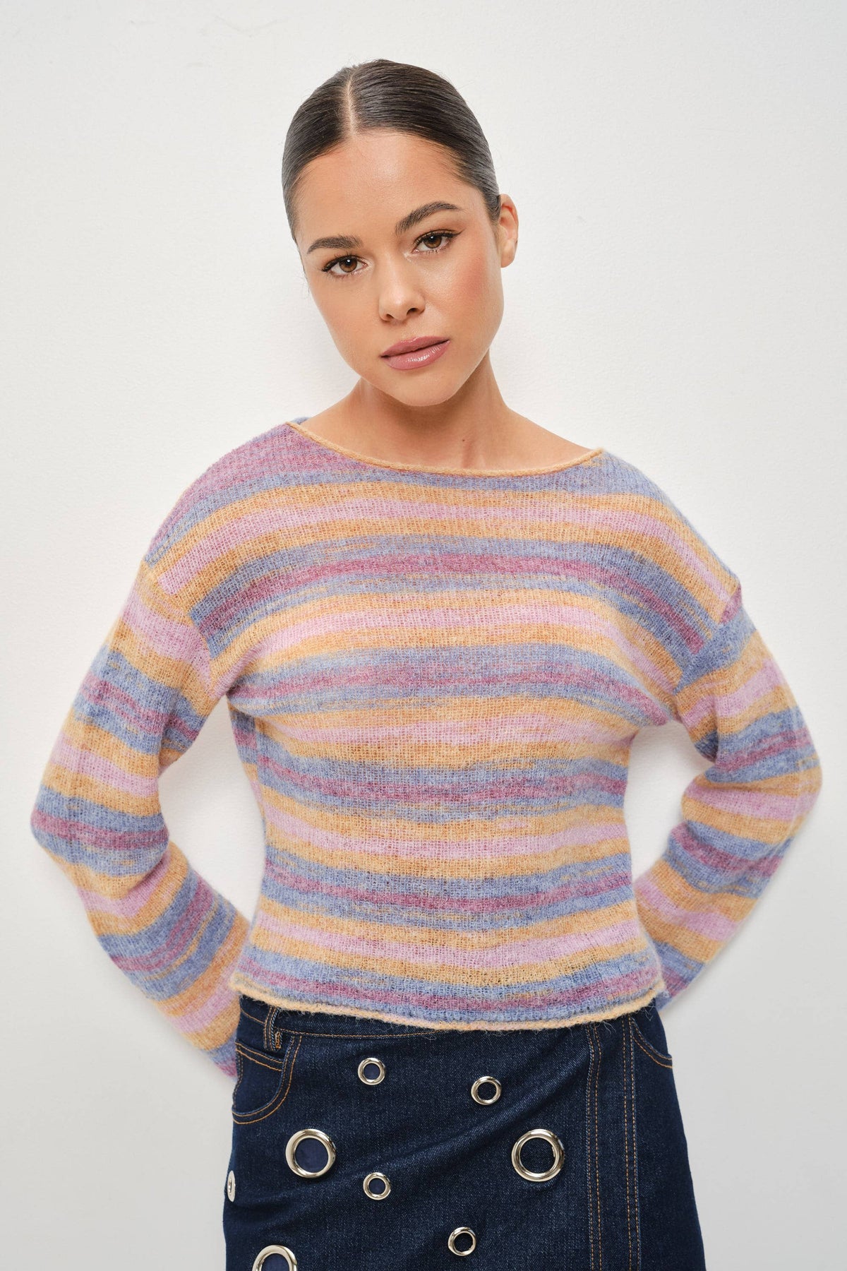 ANSEL STRIPED SWEATER