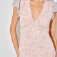 Deep V Print Lace Maxi dress
