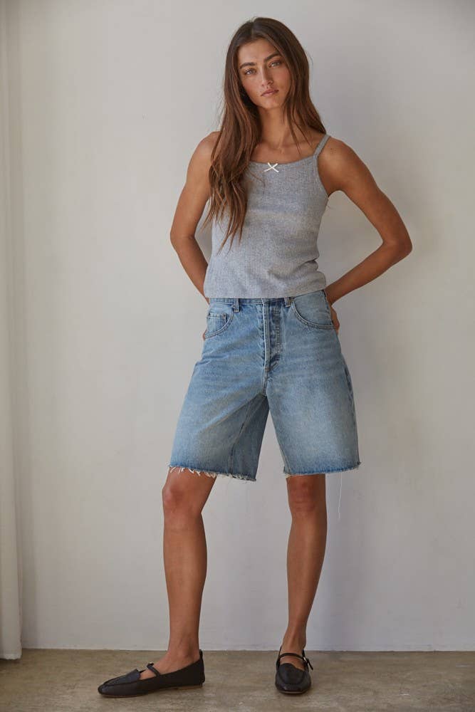 Knit Pointelle Ribbed Cami