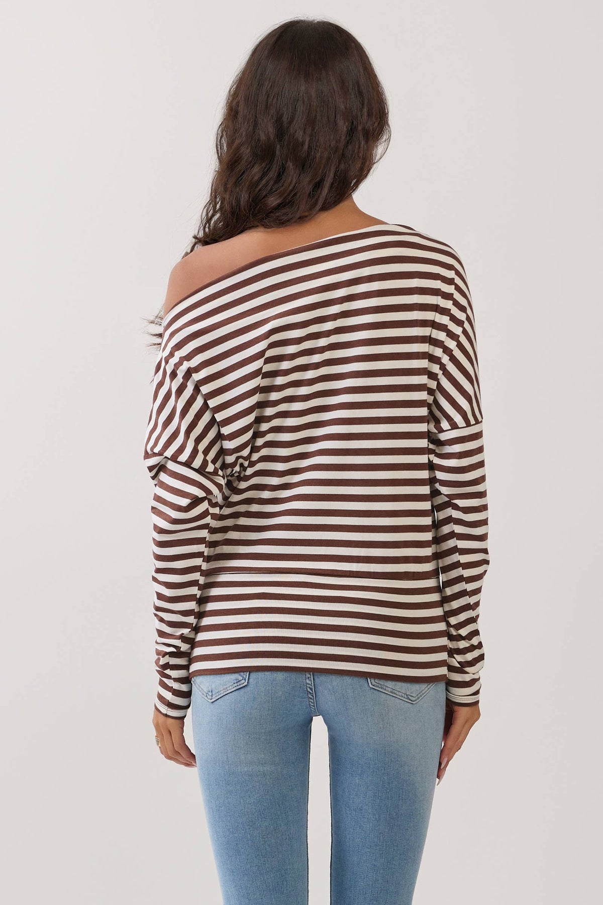 Off The Shoulder Stripe Top