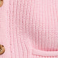 Pink Button Knit Sweater Vest