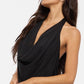 SOLID COLOR V-NECK TOP