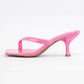 Square Toe Thong Strap Kitten Heel