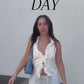 White Ruffle Halter Top