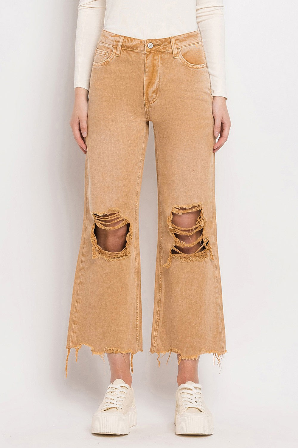 Distressed Hem Pant