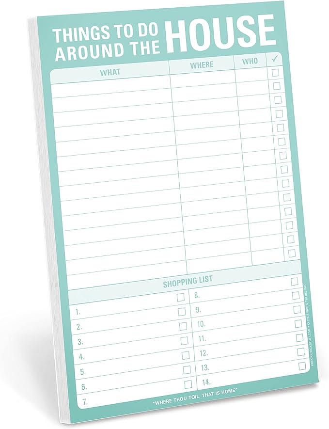 Things To Do Around the House Notebook