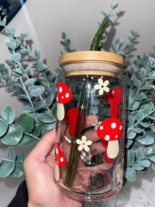 Mushroom Beer Can Glass-20oz