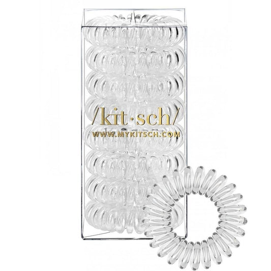 Spiral Hair Ties 8 Pack - Clear