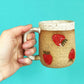 Strawberry Stamped Mug: 12 fl oz