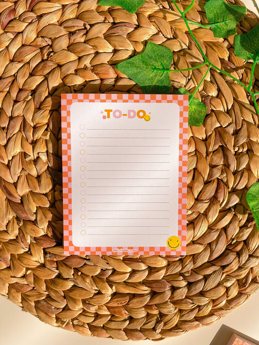 Checkered To-Do List Notepad