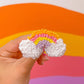 Rainbow Punch Needle Car Vent Charm