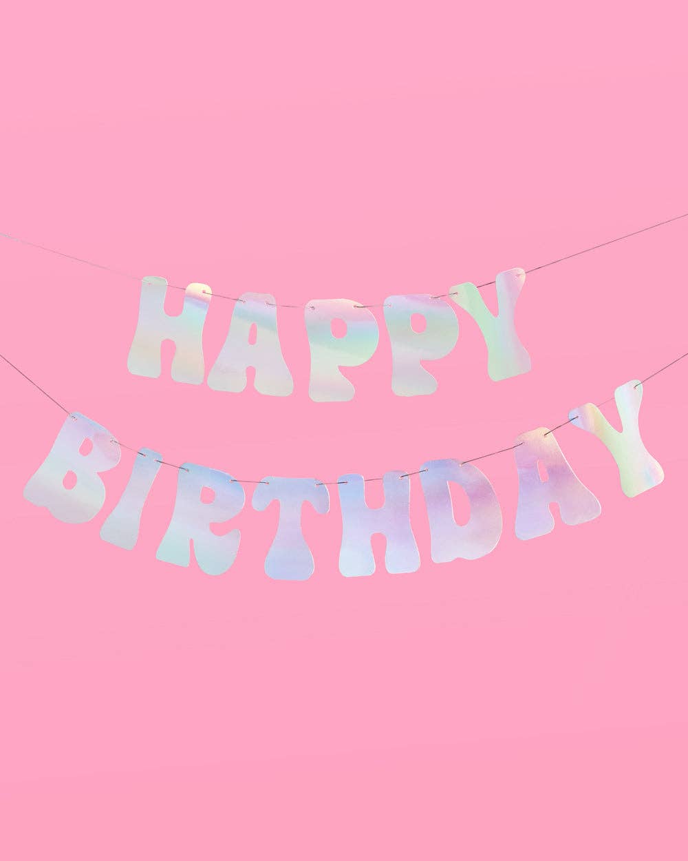 Happy Birthday Iridescent Foil Banner