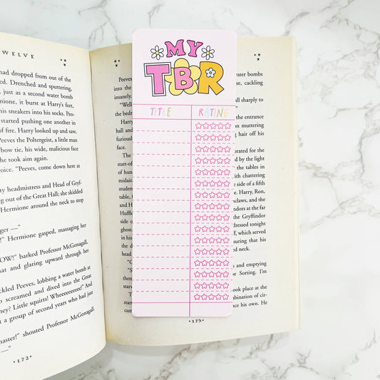 Matte Bookmark, My TBR Writable with Ratings