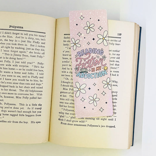 Holographic Laminated Bookmark Fiction Is My Addiction