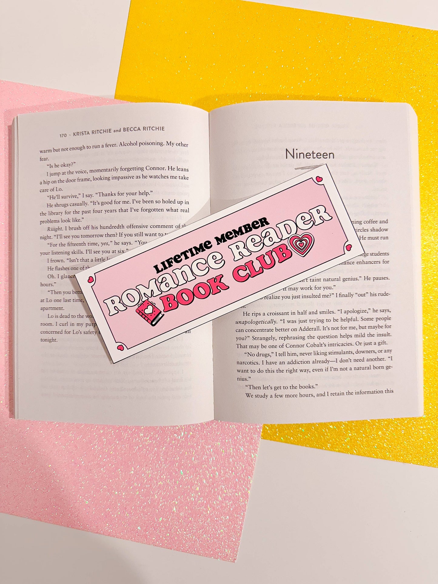 Romance Reader Bookclub Glitter Bookmark