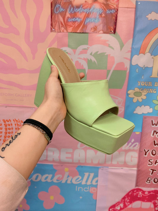 Chunky Pastel Green Platforms