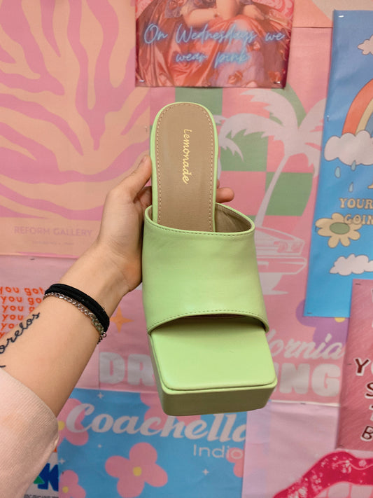 Chunky Pastel Green Platforms