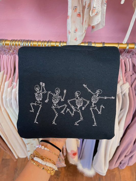 Skeleton Embroidery Sweatshirt