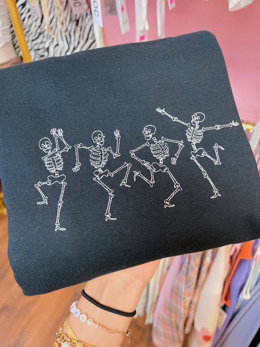 Skeleton Embroidery Sweatshirt