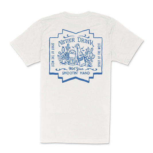 Shootin' Hand T-Shirt - ¡Salud! Edition: Vintage White