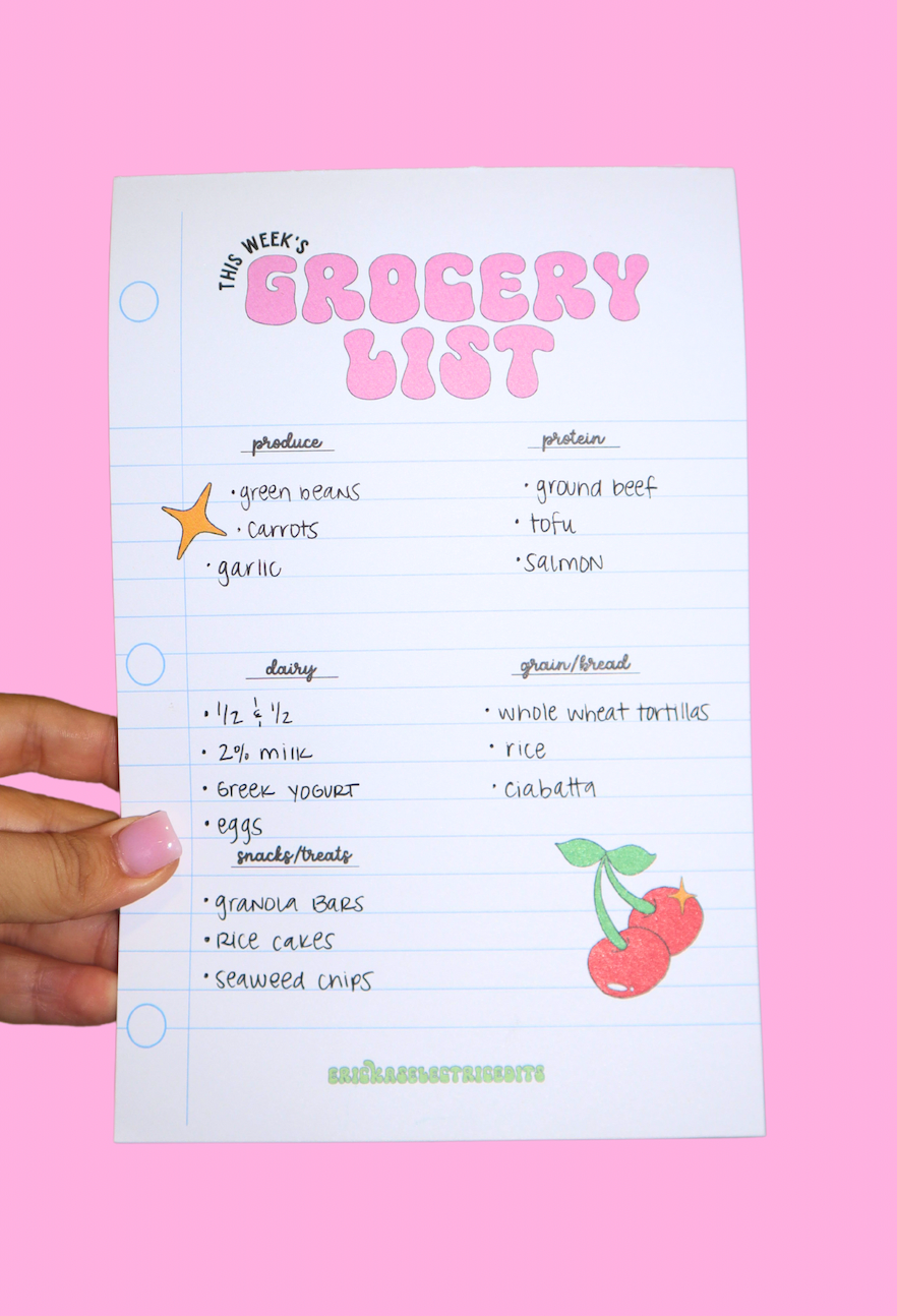 Grocery List Notepad