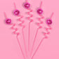 Pink Disco Straws, Groovy Bachelorette, 70s Birthday Party