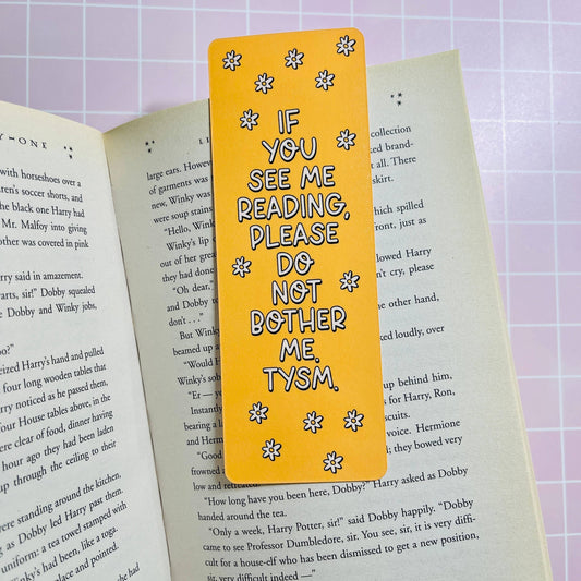 Laminated Bookmark Reading Please Do Not Bother Me