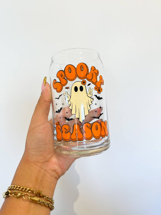 Spooky Season Can Glass Cup-16oz